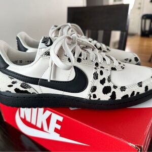 Nike Field General Black and White Cow Print Sneakers. NWT. Size W10/M8.5